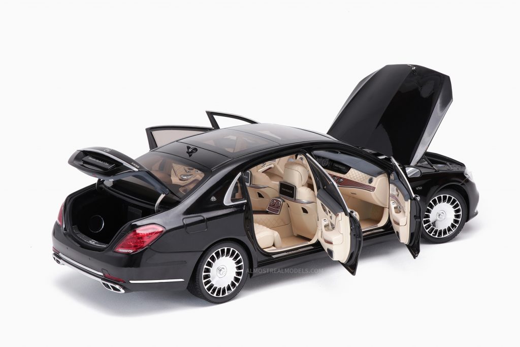 Mercedes - Maybach S-Class 2019 Obsidian Black 1:18 by Almost Real
