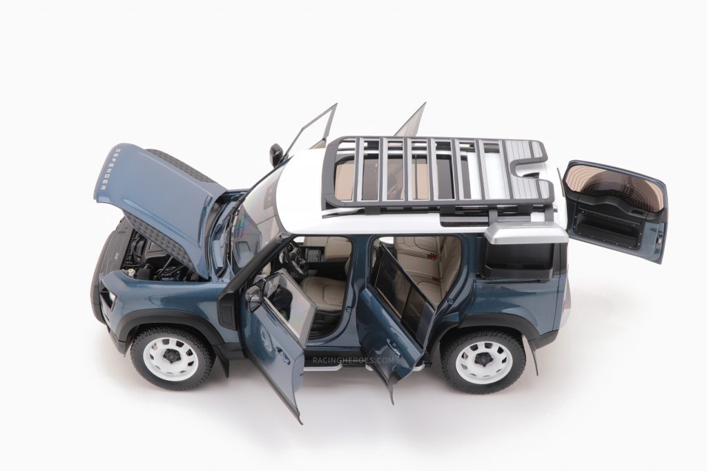 Land Rover Defender 110 2020 Tasman Blue 1:18 by Almost Real