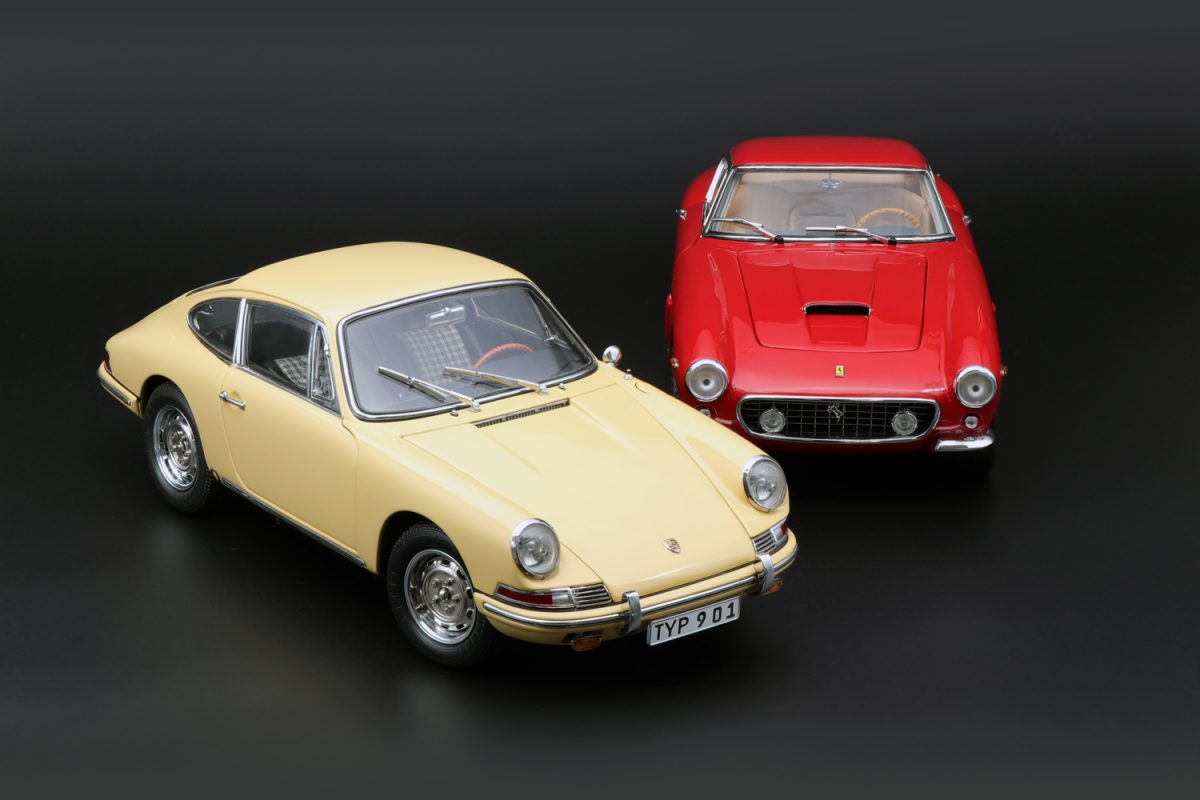Porsche and Ferrari Scale 1/18 cars