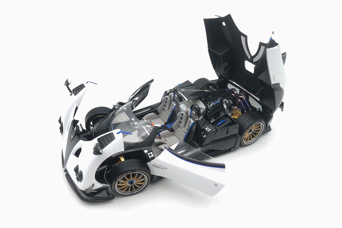 lcd-models-pagani-zonda-white-1-18-5 1/18 Pagani Zonda HP White LCD