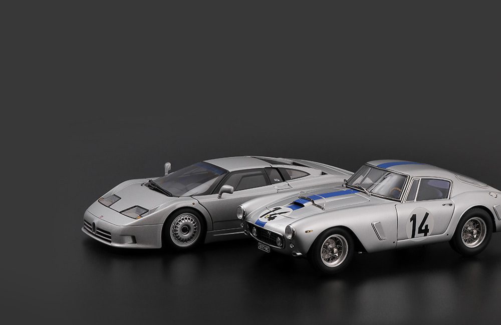 Collection of silver diecast models
