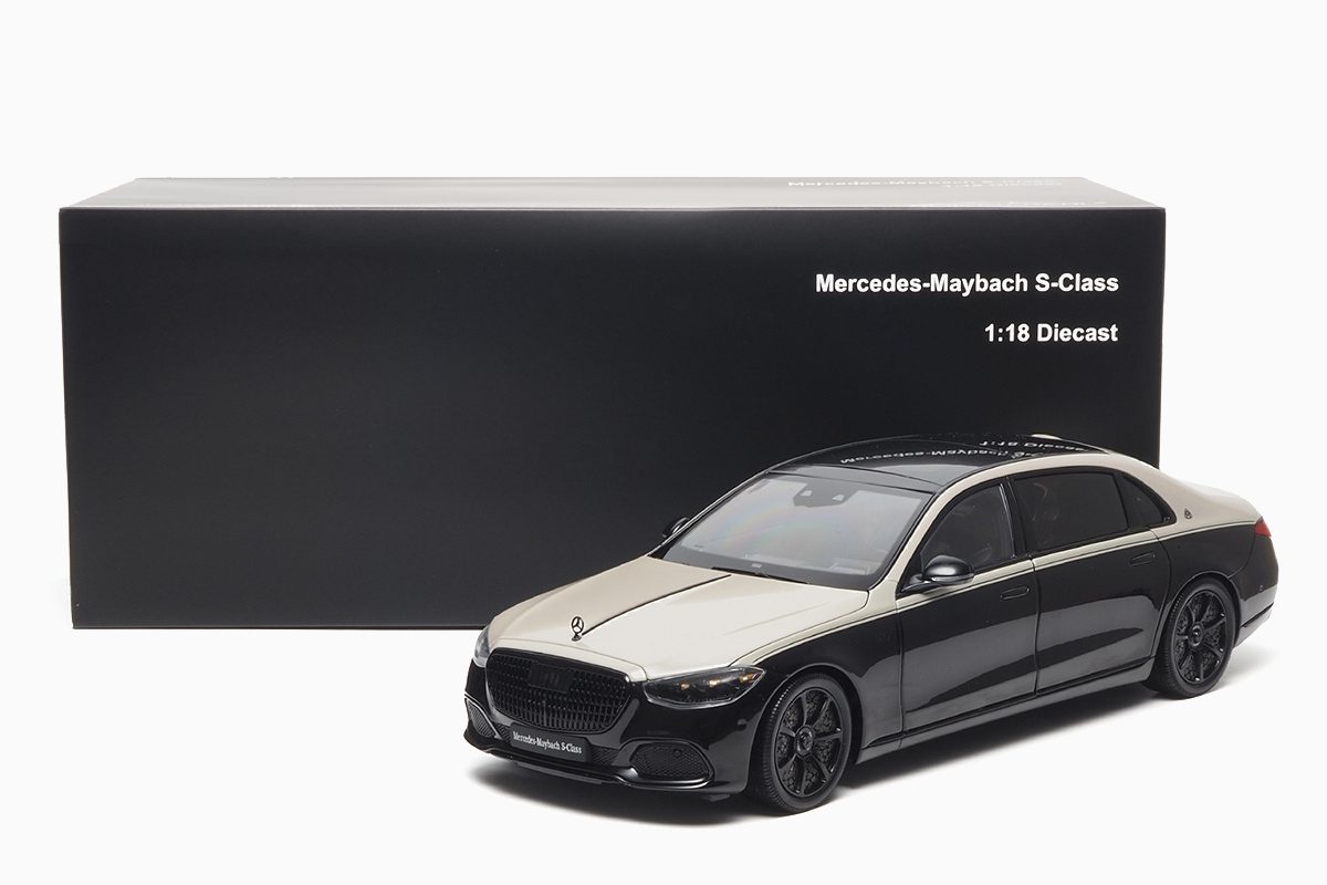 Mercedes - Maybach S-Class 2023 Mojave Silver/Onyx Black 1:18 by Almost Real