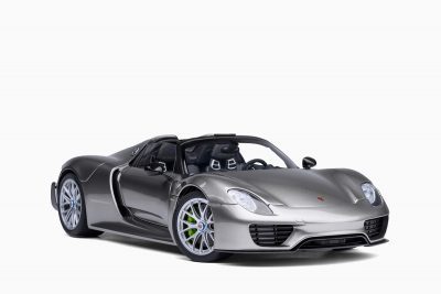 Porsche 918 Spyder Weissach Package Liquid Metal Silver 1:18 by Autoart